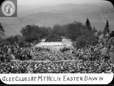 Glee Club at Mount Helix Easter dawn, 1935
