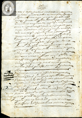Urrutia de Vergara Papers, back of page 9, folder 2, volume 1, 1606