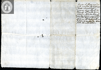 Urrutia de Vergara Papers, back of page 5, folder 1, volume 1, 1591