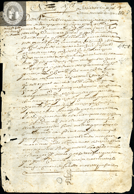 Urrutia de Vergara Papers, page 7, folder 2, volume 1, 1606