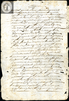 Urrutia de Vergara Papers, back of page 7, folder 2, volume 1, 1606