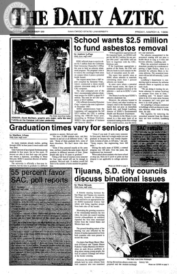 The Daily Aztec: Friday 03/04/1988