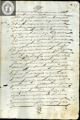 Urrutia de Vergara Papers, page 11, folder 2, volume 1, 1606