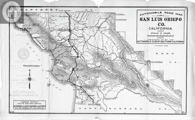 Map of San Luis Obispo County, California 1917