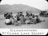 Geographers at Clark Lake desert, 1935