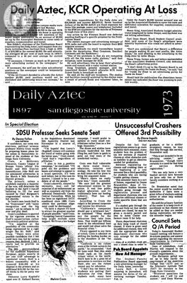 Daily Aztec: Wednesday 01/17/1973