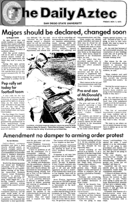 The Daily Aztec: Friday 11/07/1975