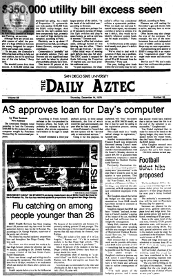 The Daily Aztec: Thursday 12/14/1978