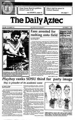 The Daily Aztec: Wednesday 12/03/1986