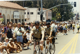 Police officers on bicycles at San Diego Pride parade, 1995