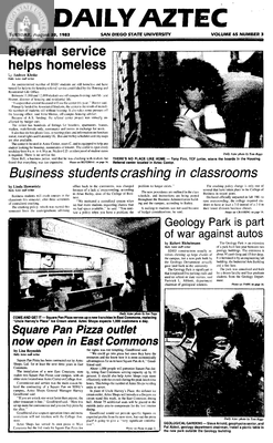 Daily Aztec: Tuesday 08/30/1983