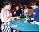 Blackjack table at San Diego Pride, 1995