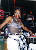 Person dancing near stage at San Diego Pride, 1995