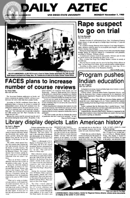 Daily Aztec: Monday 11/07/1983