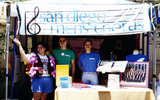 The San Diego Men's Chorus booth at San Diego Pride, 1995