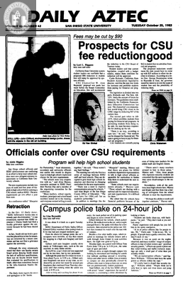 Daily Aztec: Tuesday 10/25/1983