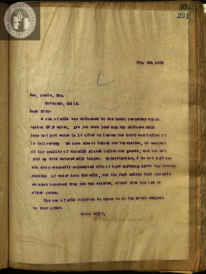 Letter from E. S. Babcock to Mr. George Neale