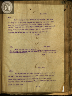 Letter from E. S. Babcock to C.W.R.