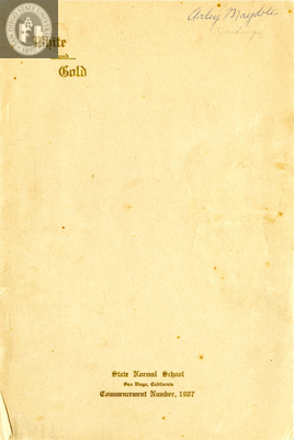 White and Gold yearbook, 1907