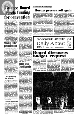 Daily Aztec: Wednesday 03/08/1972