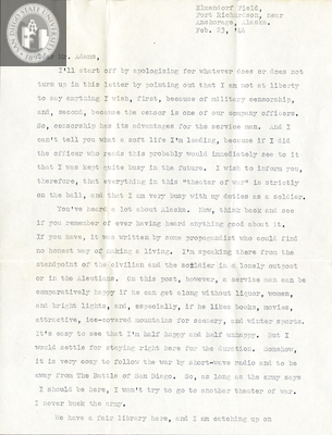 Letter from Orville E. Danforth, 1944