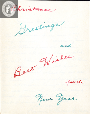 Letter from Warren C. Golson, 1944