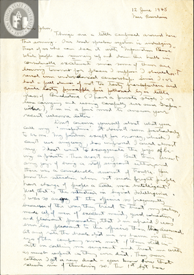 Letter from John C. Hunter, 1945