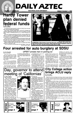 Daily Aztec: Friday 10/07/1983