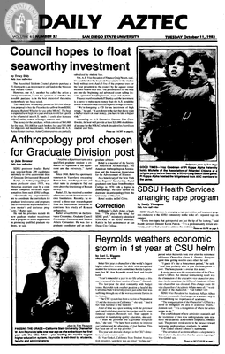 Daily Aztec: Tuesday 10/11/1983